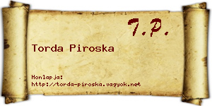 Torda Piroska névjegykártya