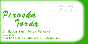 piroska torda business card